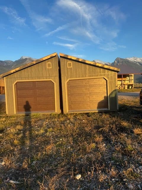 Gallery photos for New Walnut-Stained Shed Doors in St. Ignatius: Image #1