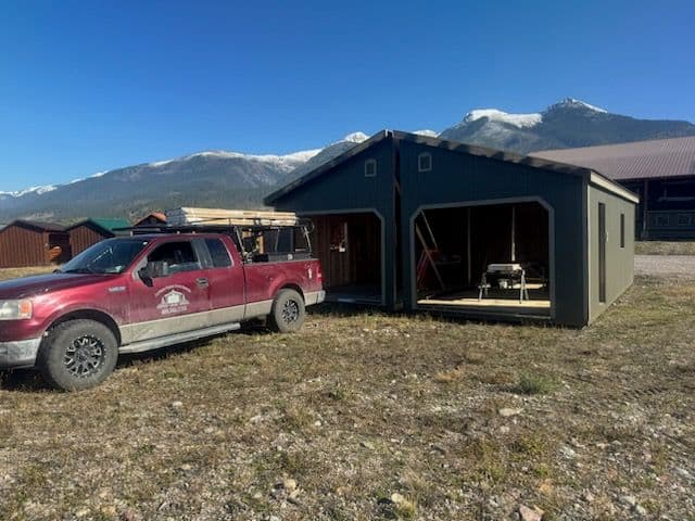 Gallery photos for New Walnut-Stained Shed Doors in St. Ignatius: Image #3