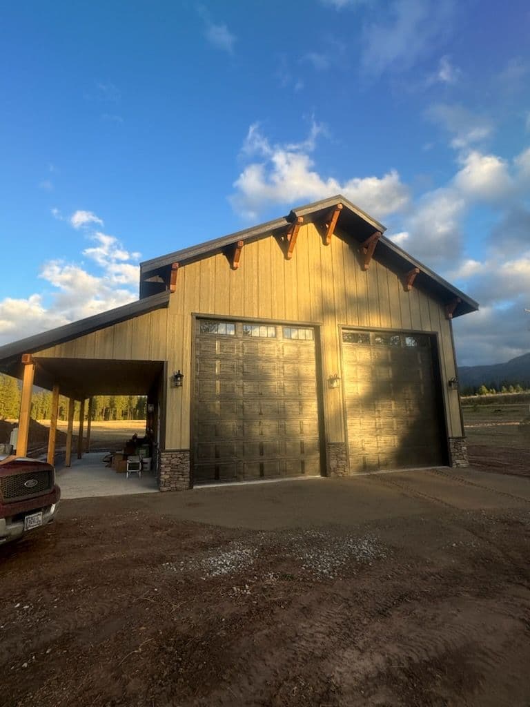 New Rustic Garage Doors with Modern Flair