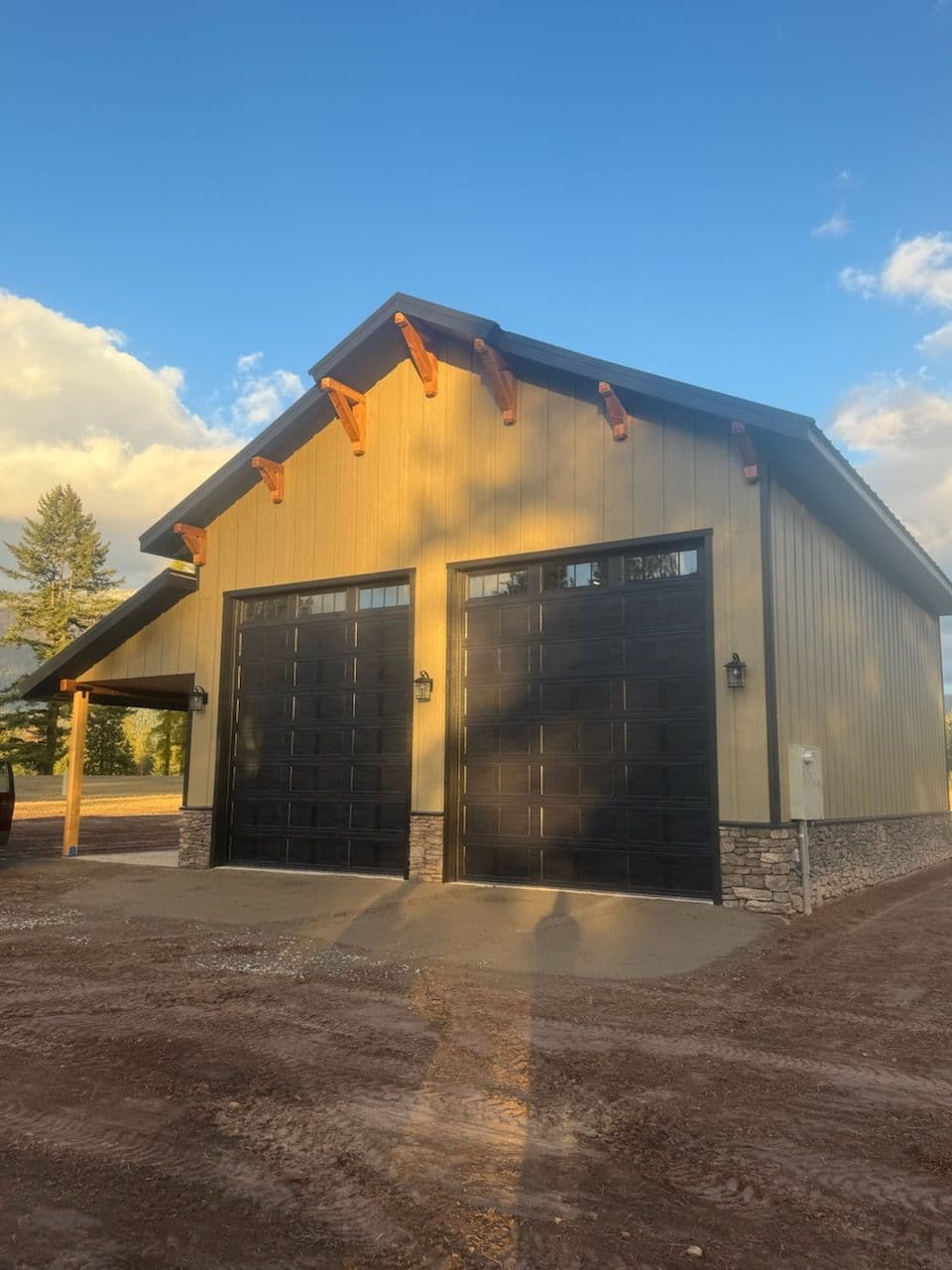 New Rustic Garage Doors with Modern Flair