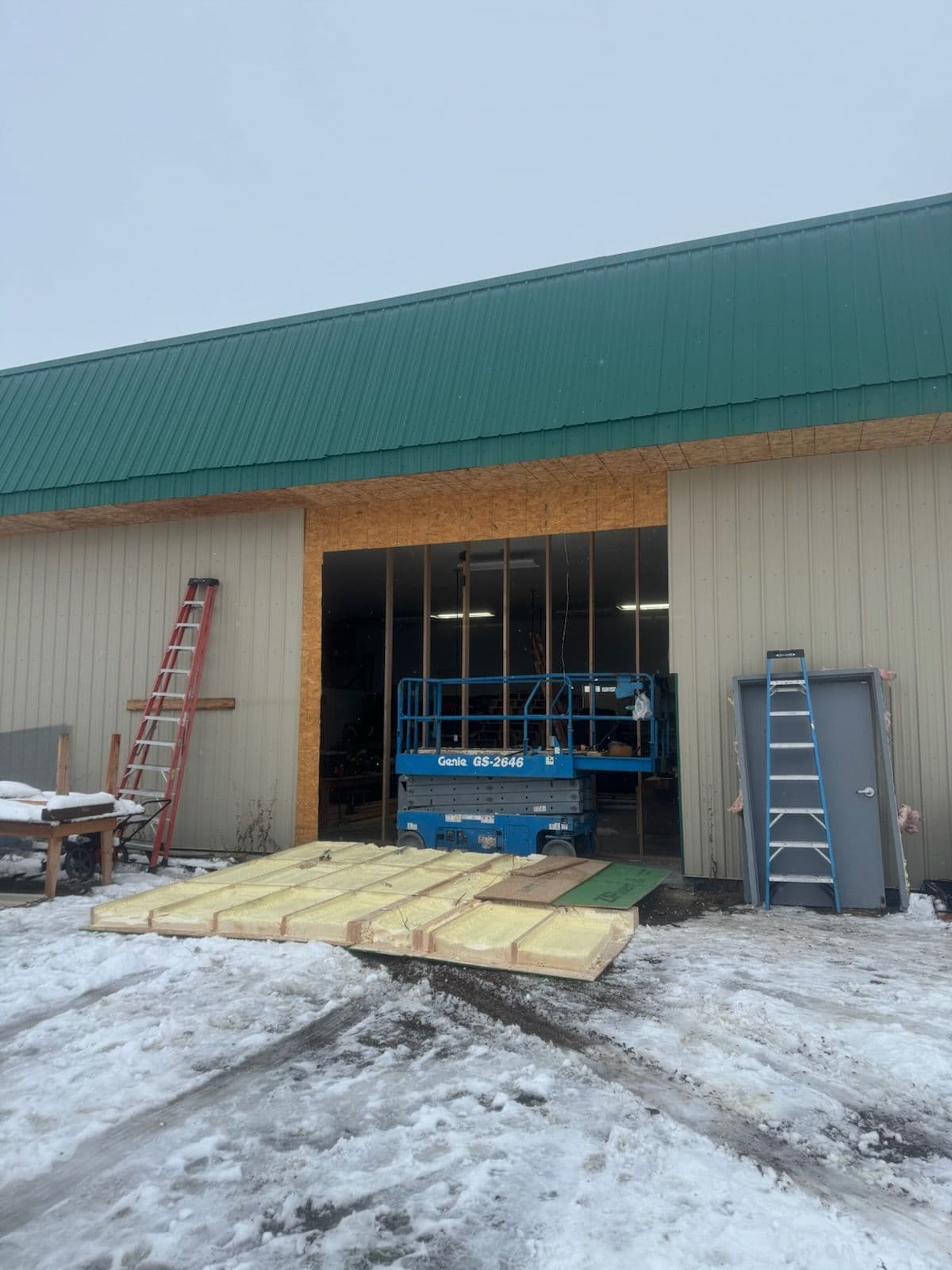 New Garage Door Installation at Our Shop